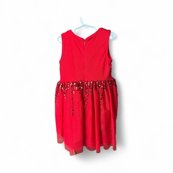 CAT & JACK Girls Size 6/6X Red Sparkle Christmas Dress - Picture 2 of 3